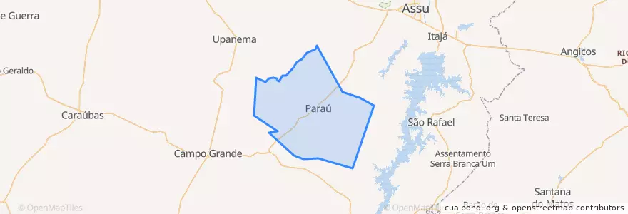 Mapa de ubicacion de Paraú.