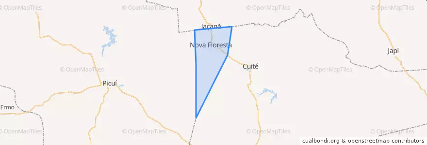 Mapa de ubicacion de Nova Floresta.