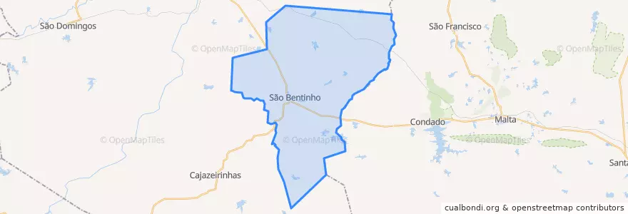 Mapa de ubicacion de São Bentinho.