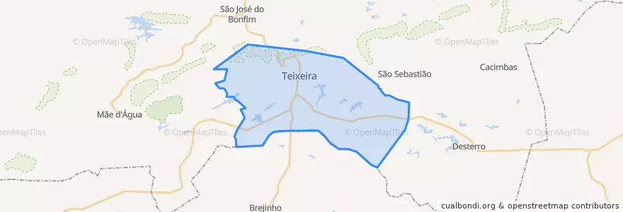 Mapa de ubicacion de Teixeira.