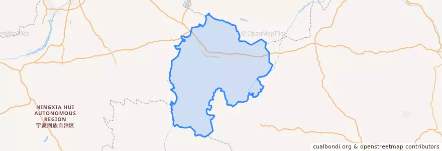 Mapa de ubicacion de Dingbian County.