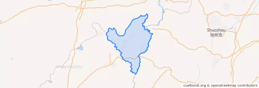 Mapa de ubicacion de Fugu County.