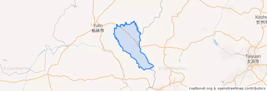 Mapa de ubicacion de 佳县 (Jia).