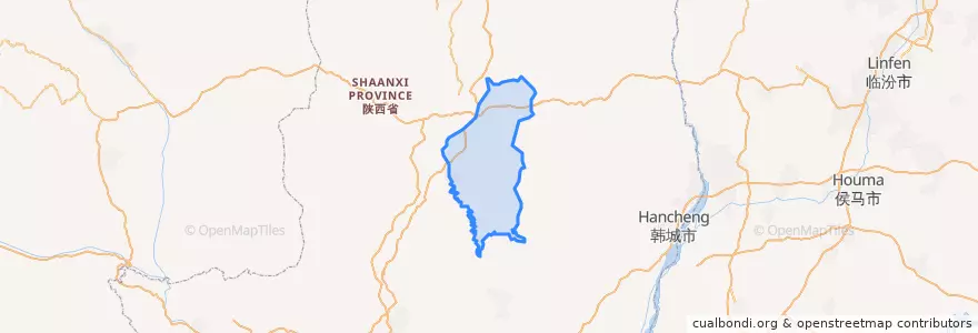 Mapa de ubicacion de 洛川县 (Luochuan).