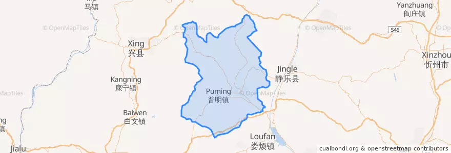 Mapa de ubicacion de Lan County.