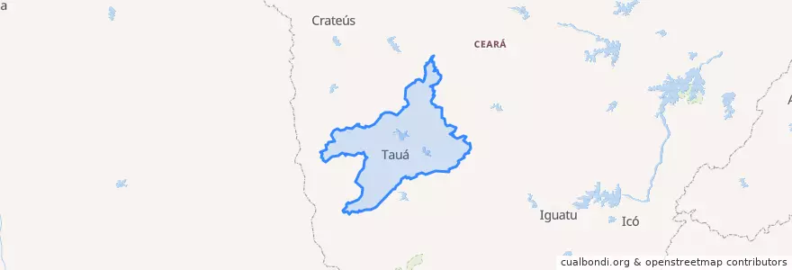 Mapa de ubicacion de Tauá.