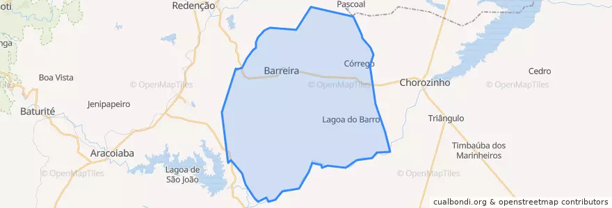 Mapa de ubicacion de Barreira.