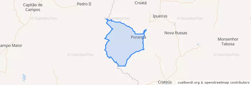 Mapa de ubicacion de Poranga.