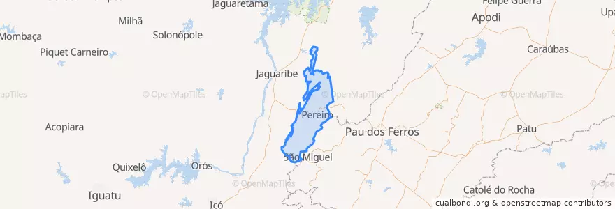 Mapa de ubicacion de Pereiro.