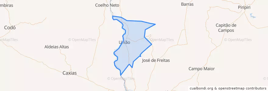 Mapa de ubicacion de União.