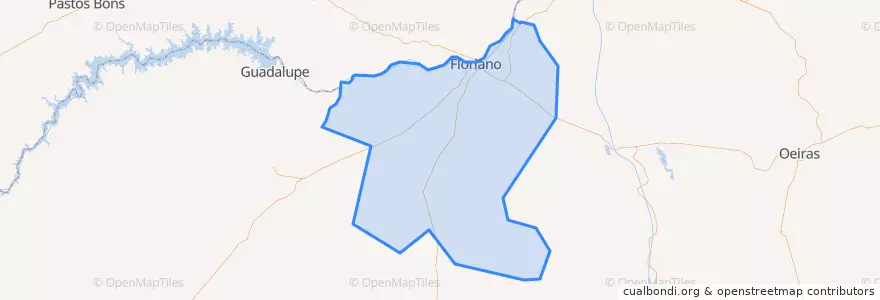 Mapa de ubicacion de Floriano.