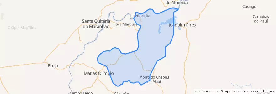Mapa de ubicacion de Luzilândia.