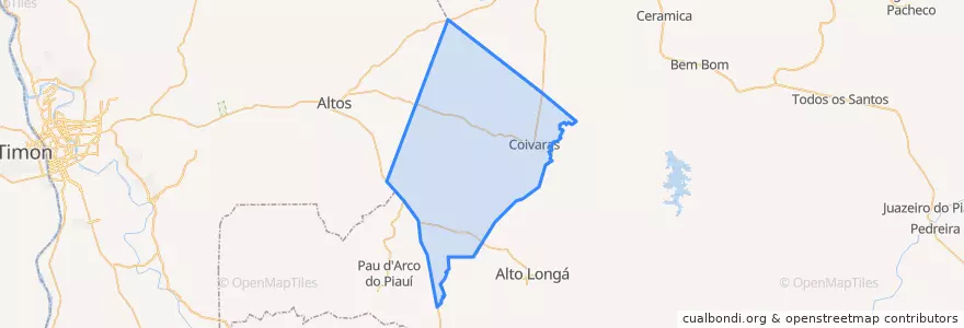 Mapa de ubicacion de Coivaras.