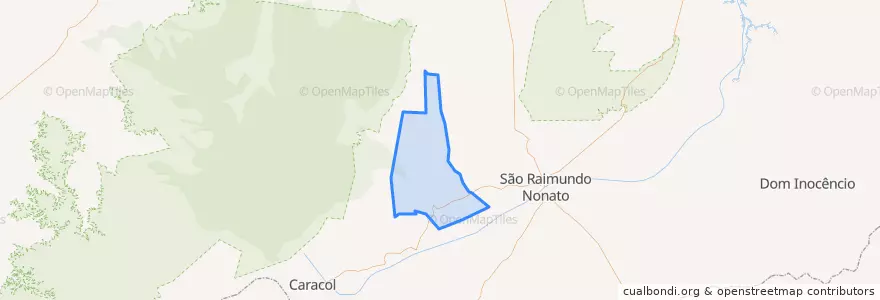 Mapa de ubicacion de São Braz do Piauí.