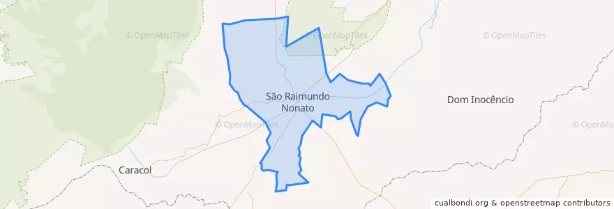 Mapa de ubicacion de São Raimundo Nonato.