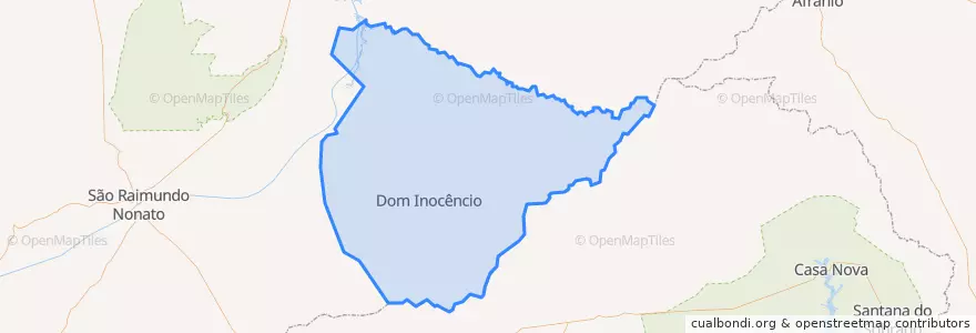 Mapa de ubicacion de Dom Inocêncio.