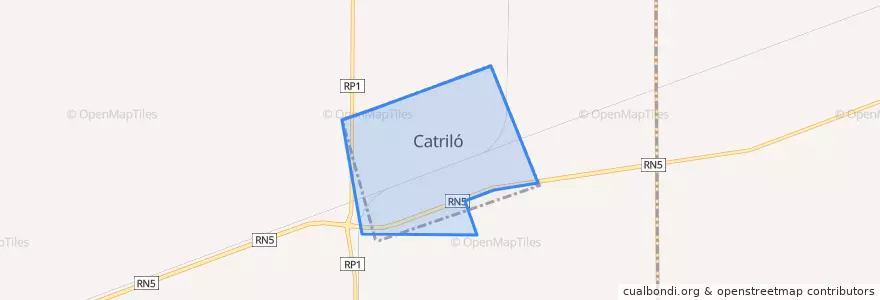 Mapa de ubicacion de Catrilo.