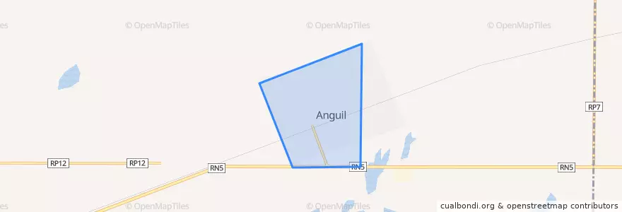 Mapa de ubicacion de Anguil.