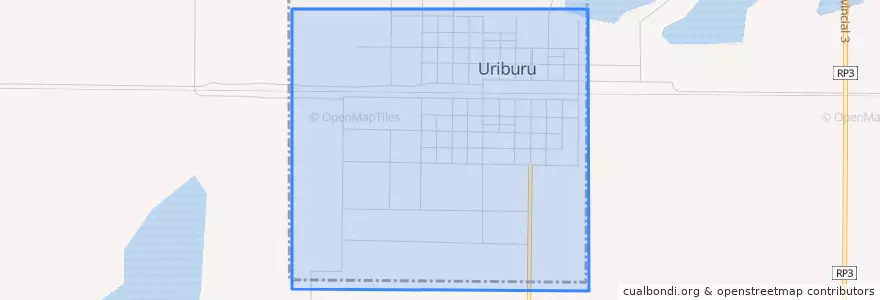 Mapa de ubicacion de Uriburu.