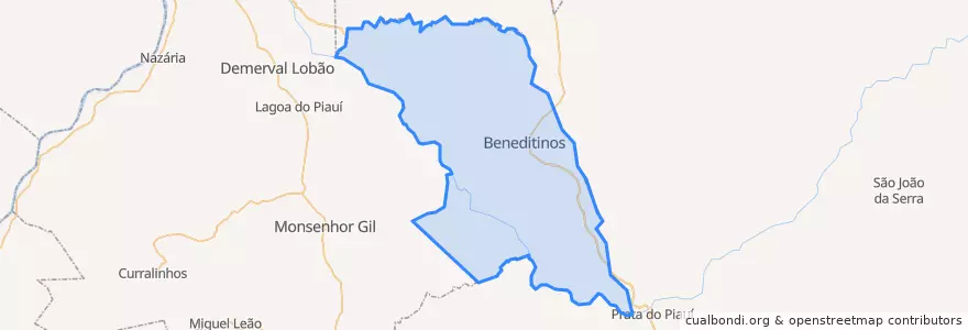 Mapa de ubicacion de Beneditinos.