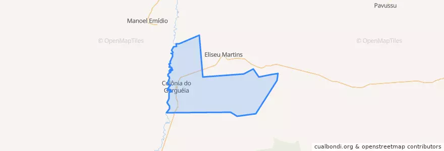 Mapa de ubicacion de Colônia do Gurguéia.