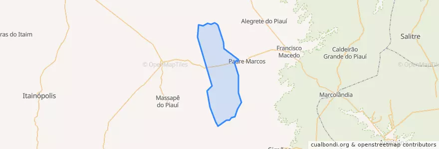 Mapa de ubicacion de Belém do Piauí.