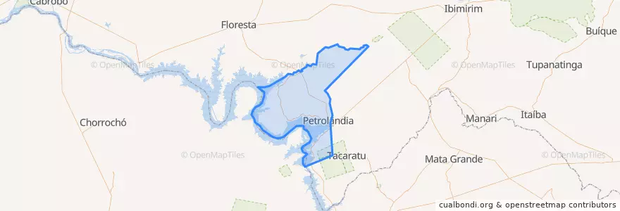 Mapa de ubicacion de Petrolândia.