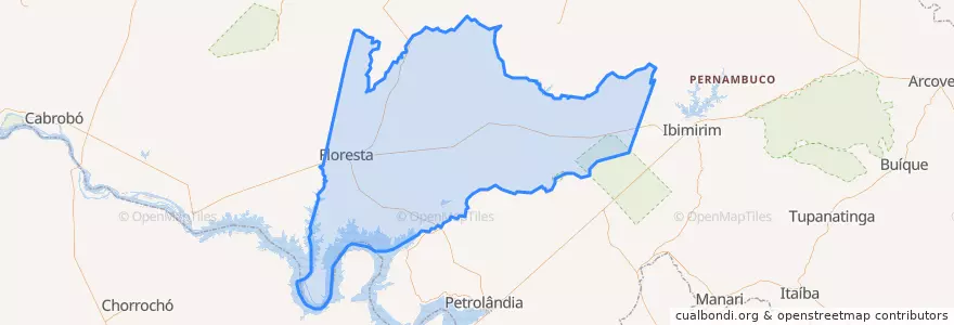 Mapa de ubicacion de Floresta.