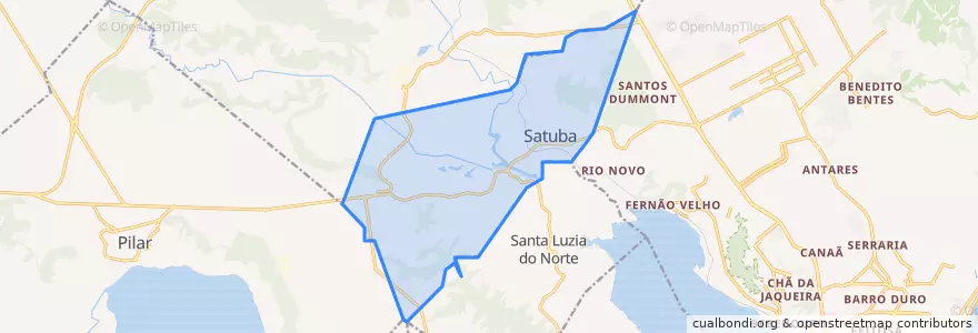 Mapa de ubicacion de Satuba.