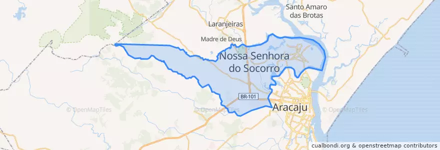 Mapa de ubicacion de Nossa Senhora do Socorro.