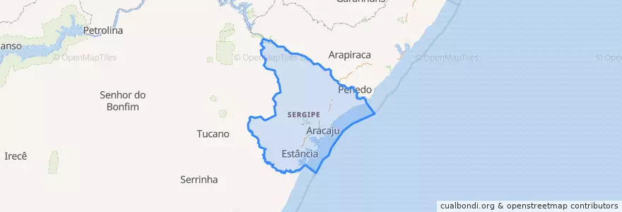 Mapa de ubicacion de Сержипи.