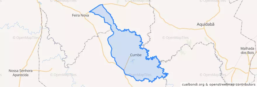 Mapa de ubicacion de Cumbe.