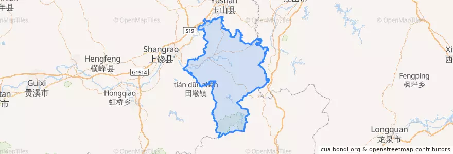 Mapa de ubicacion de 广丰区 (Guangfeng).