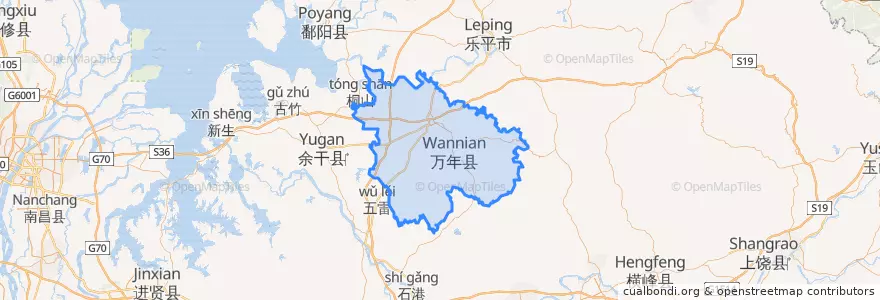 Mapa de ubicacion de 万年县.