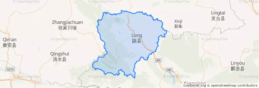 Mapa de ubicacion de 陇县 (Long).