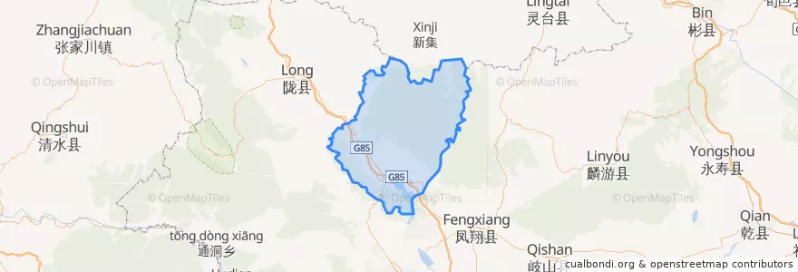 Mapa de ubicacion de Qianyang County.