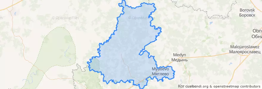 Mapa de ubicacion de Износковский район.