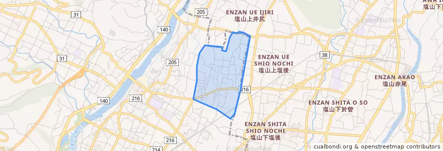 Mapa de ubicacion de 下井尻.