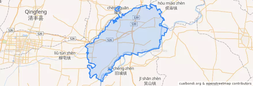 Mapa de ubicacion de 范县.