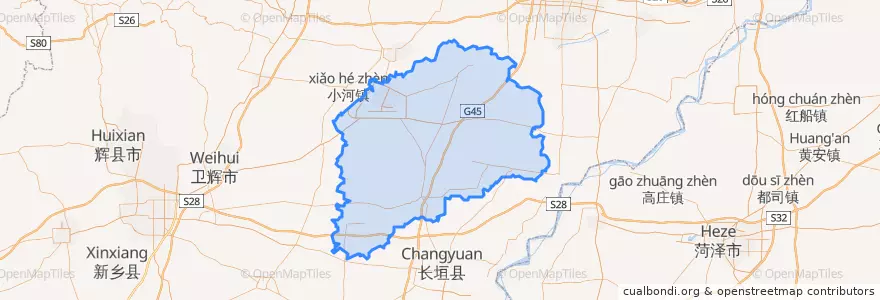 Mapa de ubicacion de 滑县.