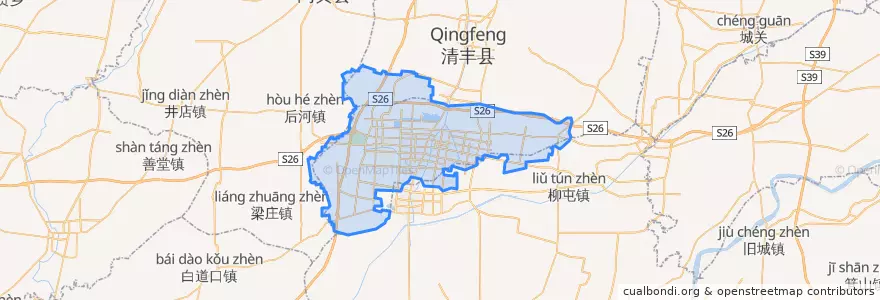 Mapa de ubicacion de 华龙区.