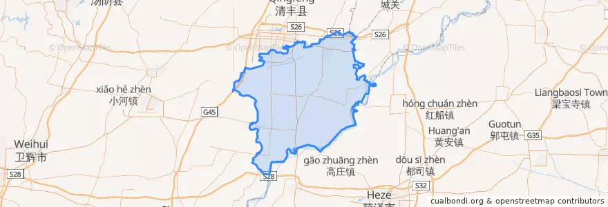 Mapa de ubicacion de 濮阳县.