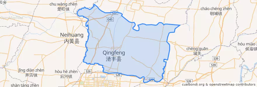 Mapa de ubicacion de 清丰县.
