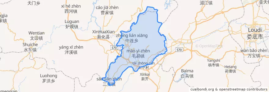 Mapa de ubicacion de Lengshuijiang City.