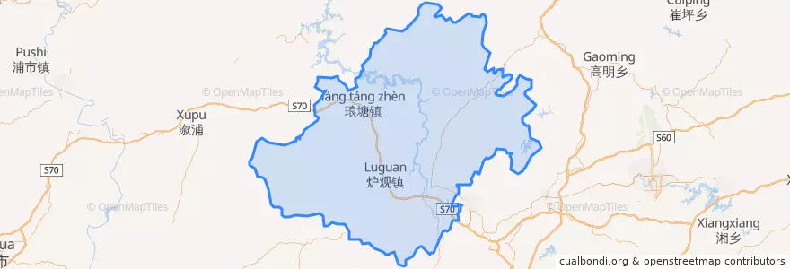 Mapa de ubicacion de Xinhua County.