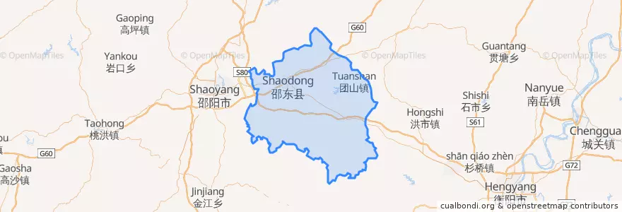 Mapa de ubicacion de 邵东市.