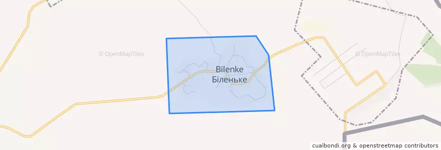 Mapa de ubicacion de Біленьке.