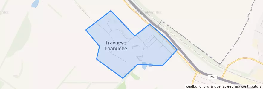 Mapa de ubicacion de Травневе.