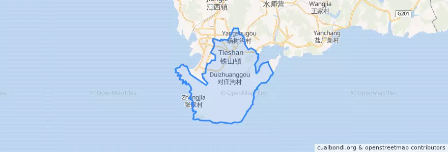 Mapa de ubicacion de 铁山街道.