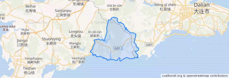 Mapa de ubicacion de 龙王塘街道.